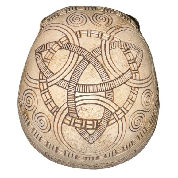 EBROS Norse Viking Skull Figurine 7" Length Fantasy Sculpture - Picture 6 of 8